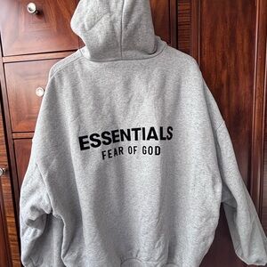 Fear of God Essentials Gray Hoodie